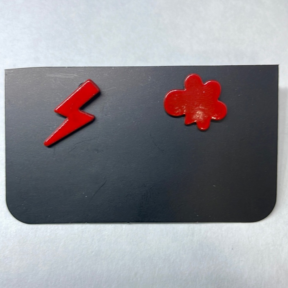 Red Stud Earrings